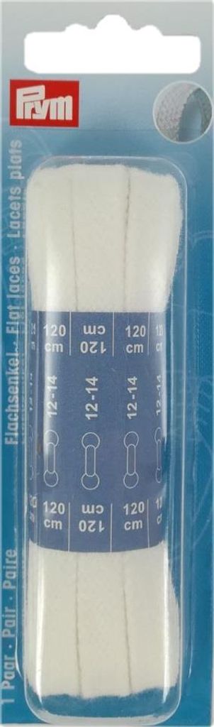 P/SB Schuhband flach 8mm/120cm weiß Prym 974 733 Produktbild 