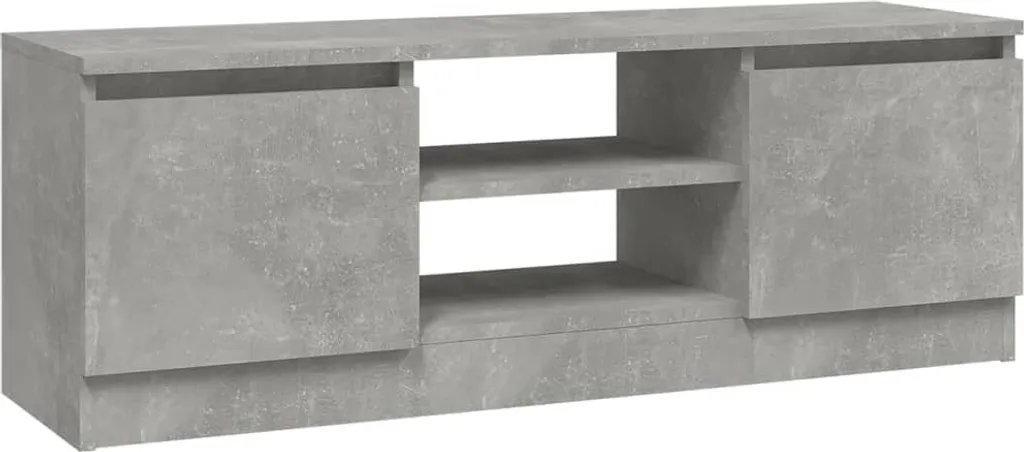 Mobile Porta TV SYFAX Grigio Cemento 102x30x36 cm - Design Moderno con Anta