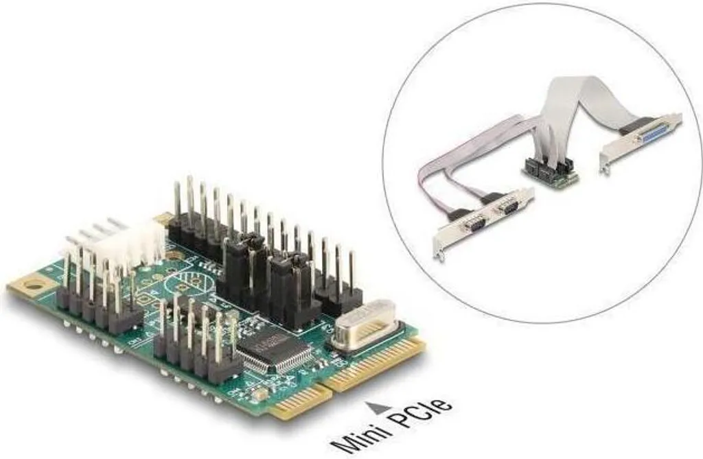 Modulo Delock 95277: 2x Seriali + 1x Parallela Mini PCI Express