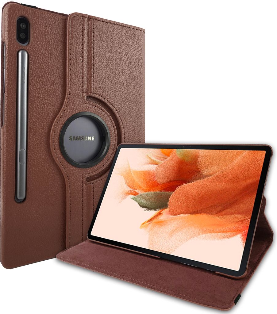 Hülle für Samsung Tab S7+ Plus Tab S T970 T975 S7 FE SM-T730 X800 Smart Cover Etui mit Standfunktion und Auto Sleep/Wake Funktion Braun