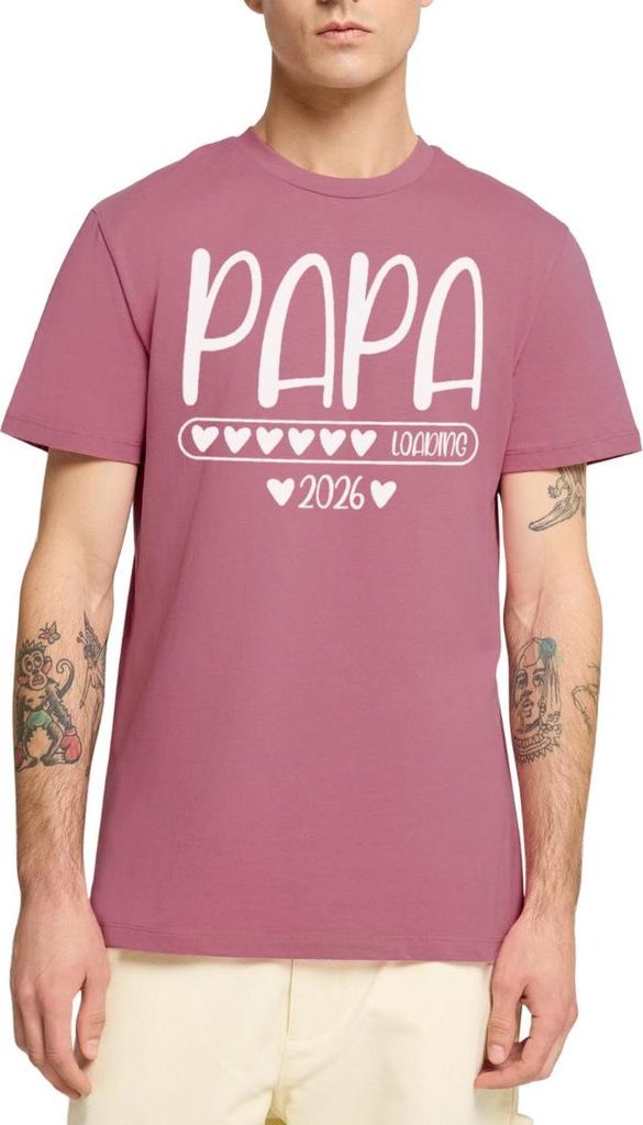 Spreadshirt Papa 2026 loading Männer Premium T-Shirt, 5XL, Mauve