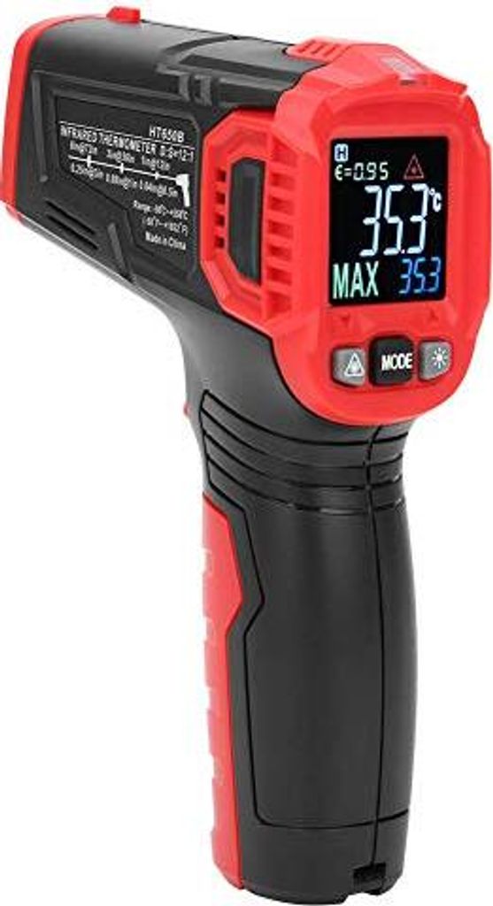 Infrarot -Thermometer HT650B Nichtkontakttemperaturmessung LED -Anzeige -30 ° C 550 ° C
