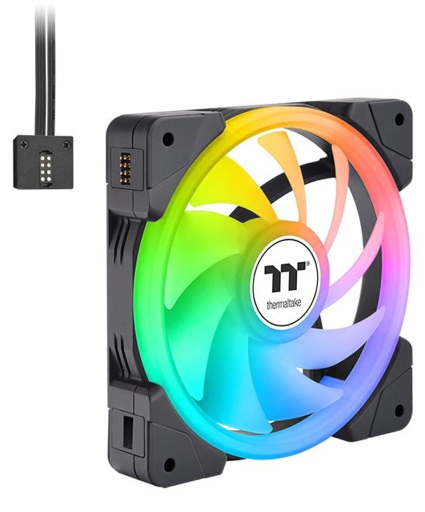 SWAFAN EX14 ARGB Sync PC Cooling Fan TT Premium Edition (schwarz, 3er Pack, 140 mm)