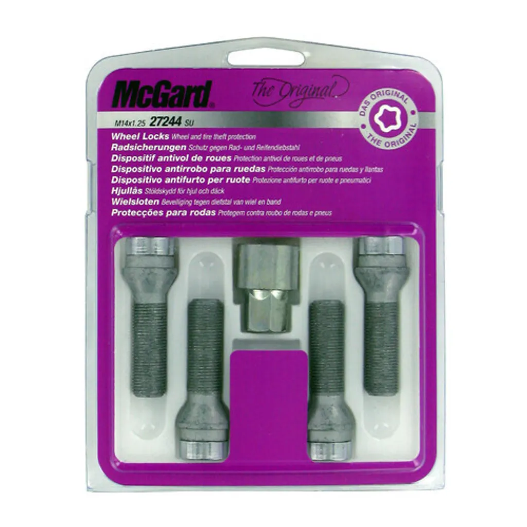 Jeu de Vis Antivol de Roue M14x1.25 McGard Original pour Auto et SUV