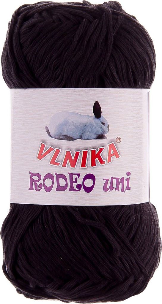 50g Baumwoll-Strickgarn Rodeo Uni Handstrickgarn Klassikgarn freie Farbwahl, Farbe:510 schwarz