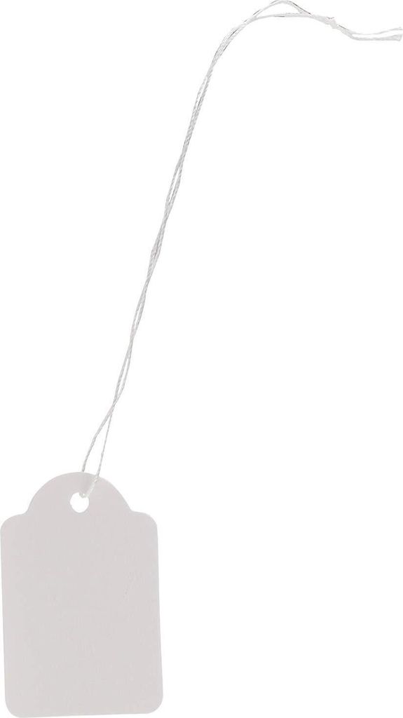 HERMA Warenanhänger 15 x 24 mm mit weißem Faden Karton weiß 1.000 Anhänger