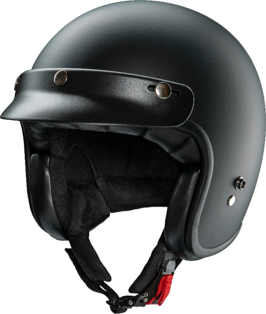 Casque jet compact Redbike RB-720 finition noir mat en taille S