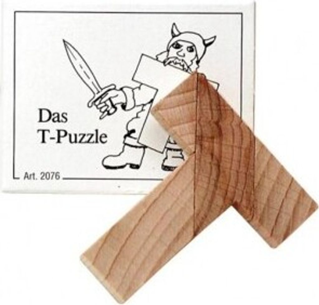 Holzpuzzle / Minipuzzle "Das T-Puzzle" Geduldspiel