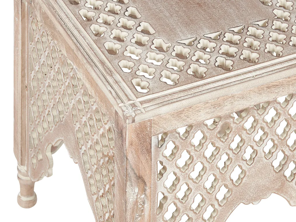 Table basse de salon pour petit espace meuble d'appoint style exotique
