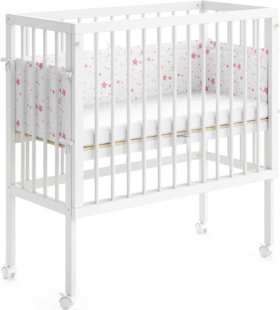 Lit bébé compact Vitalispa Sophie 94x42,5cm idéal petite chambre blanc