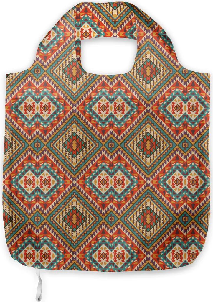 ABAKUHAUS Borsa colorata in tessuto, Americana, Pratiche borse per la spesa di uso quotidiano, Multicolore