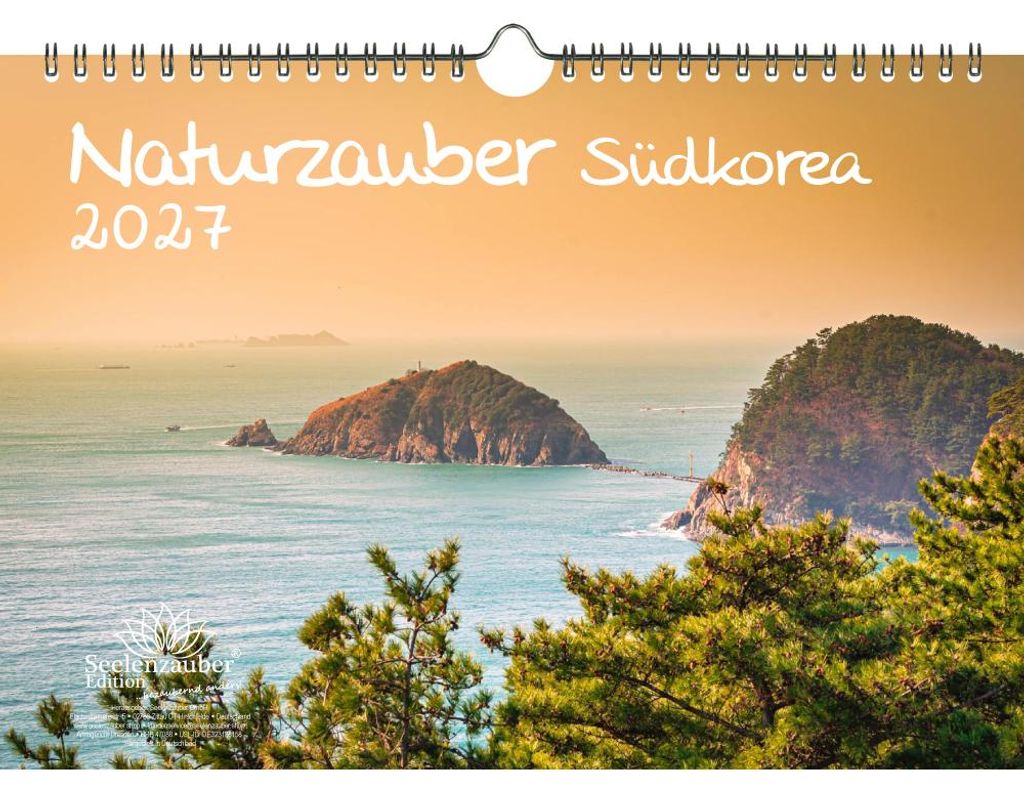 Naturzauber Südkorea DIN A4 Kalender für 2027 Landschaft Natur Reise Strand Urlaub - Seelenzauber