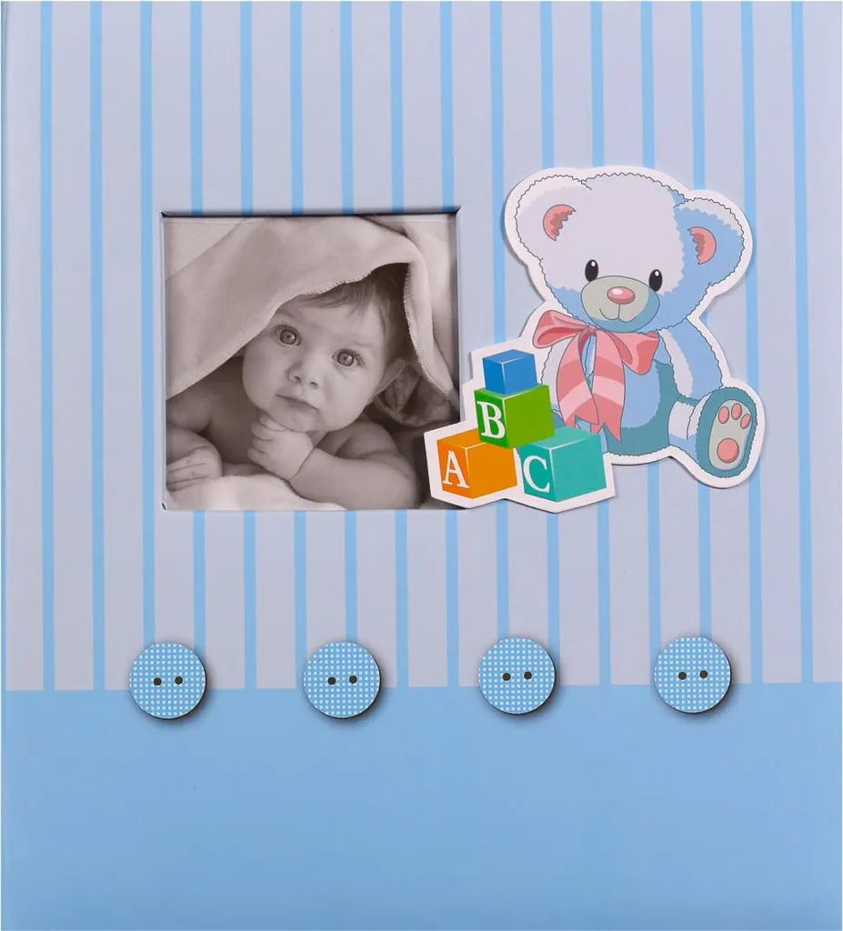 Il Mio Primo Album: BABY's MEMORIES Blu con Angoli Creativi
