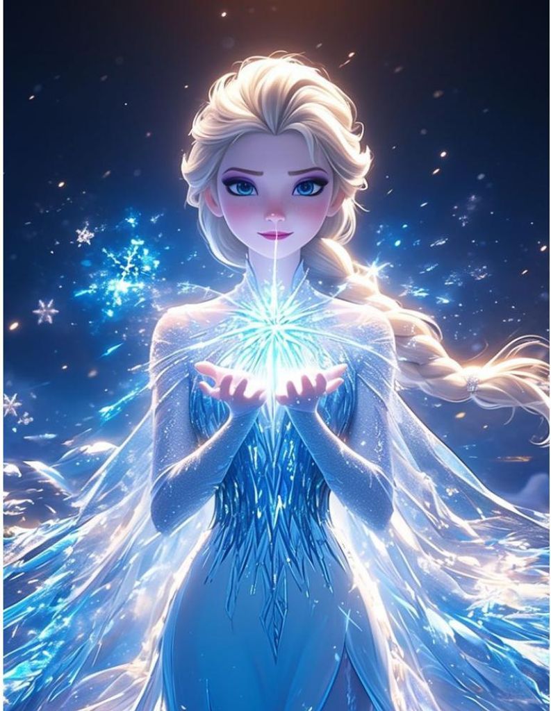 Malen nach Zahlen Disney Eisberg Elsa Gemälde 40x50 cm