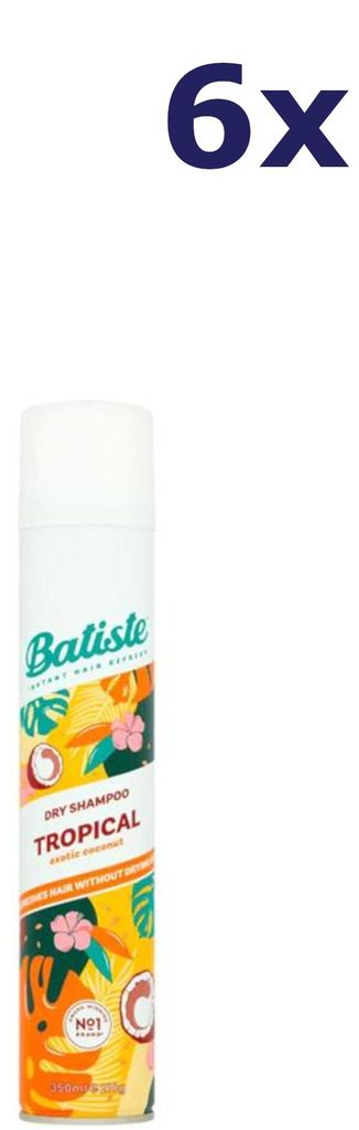 6x Batiste Trockenshampoo 200 ml Tropical