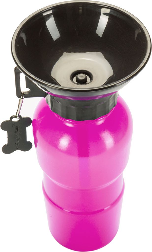 Hunde Wasserflasche mit Napf (Rot)