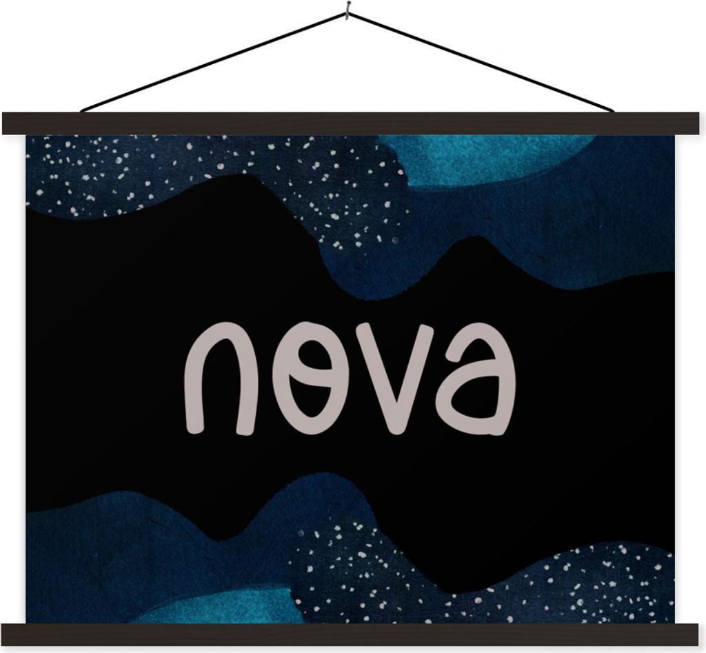 MuchoWow Textilposter Nova - Pastell - Mädchen 60x45 cm mit schwarzem Rahmen - Poster Schlafzimmer