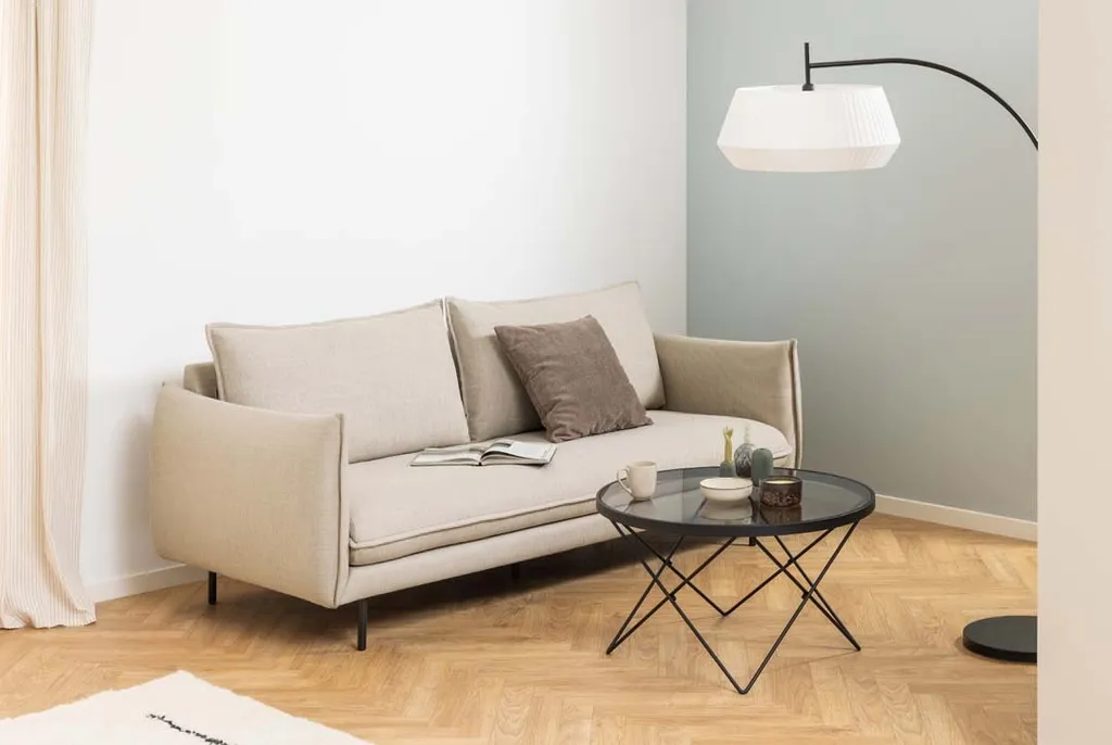 Table basse verre gris Cuxton Ø80cm : gagnez de la place avec style