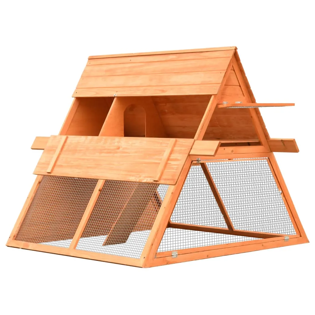 vidaXL Clapier pour lapins en bois de pin & sapin 152x128x108 cm - XL