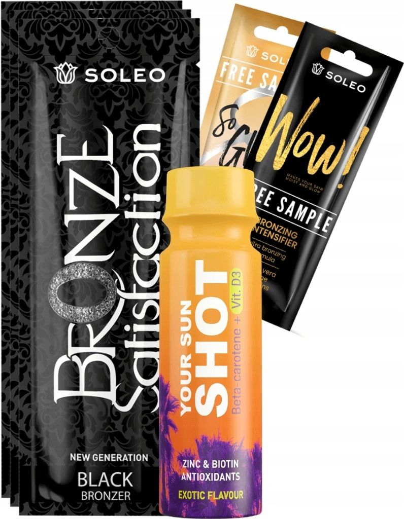 Soleo Black Bronzer 3x15ml Starker Bronzer mit + Freebies