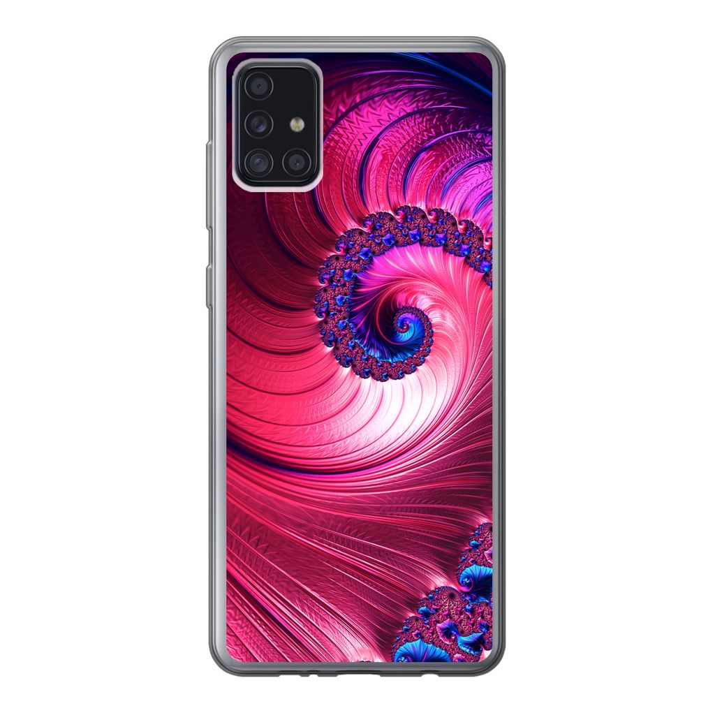 MuchoWow Handyhülle Schutzhülle Hülle für Samsung Galaxy A52 5G Spirale - Abstrakt - Farben Silikon Softcase Handy Hülle - Umschlag