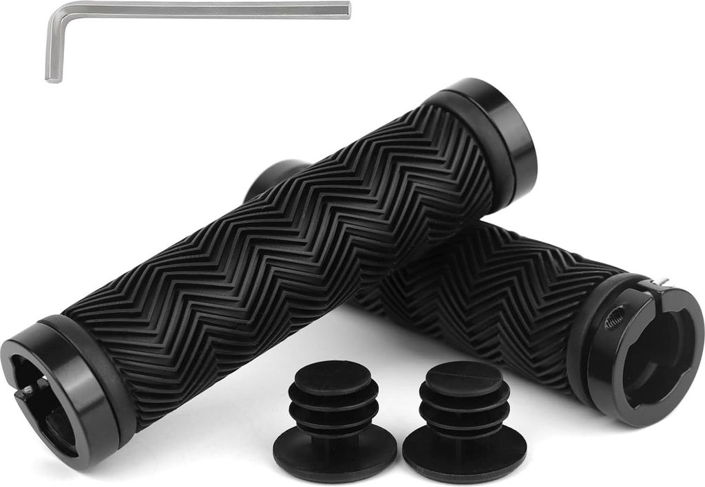 Fahrradgriffe, Lenkergriffe, Ergonomische rutschfeste Gummigriffe Mit Doppelklemmung, Stoßdämpfend Und Komfortabel, Für MTB, BMX, E-Bike, Roller...