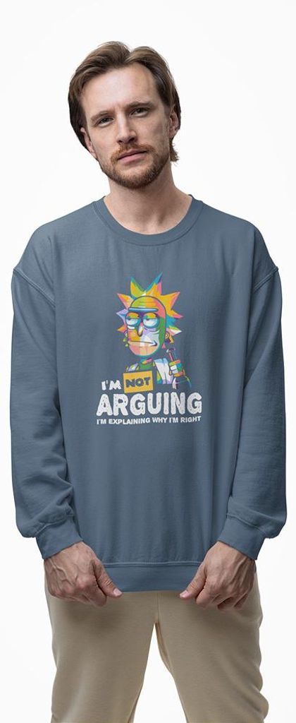 D&B Design Uni Pullover SWMO00049 Rick And Morty IndigoBlau-Größe 2XL