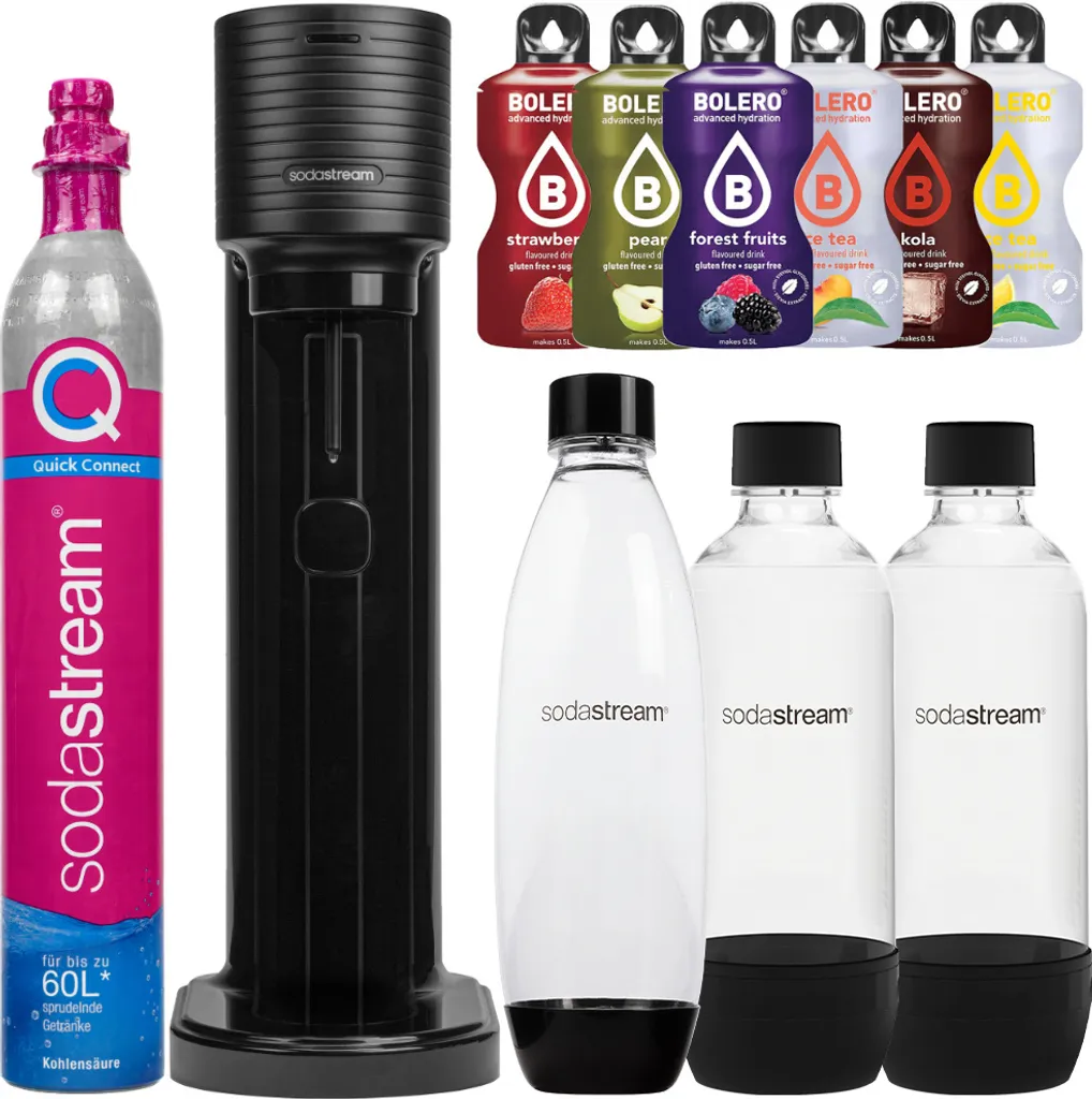 Machine à eau pétillante SodaStream Gaia avec pack 3 bouteilles de 1L