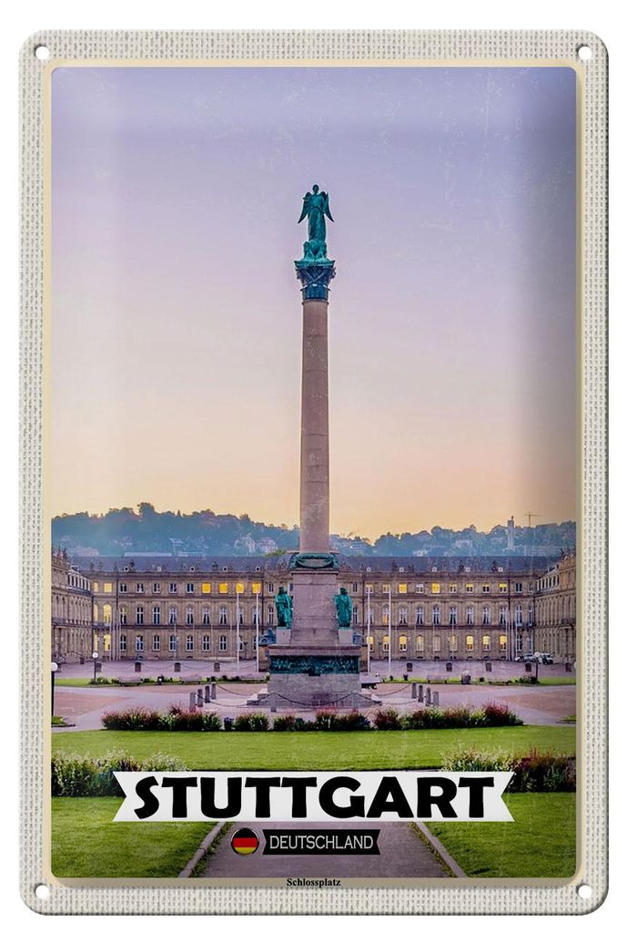 Blechschild Städte Stuttgart Deutschland Schlossplatz Produktbild 