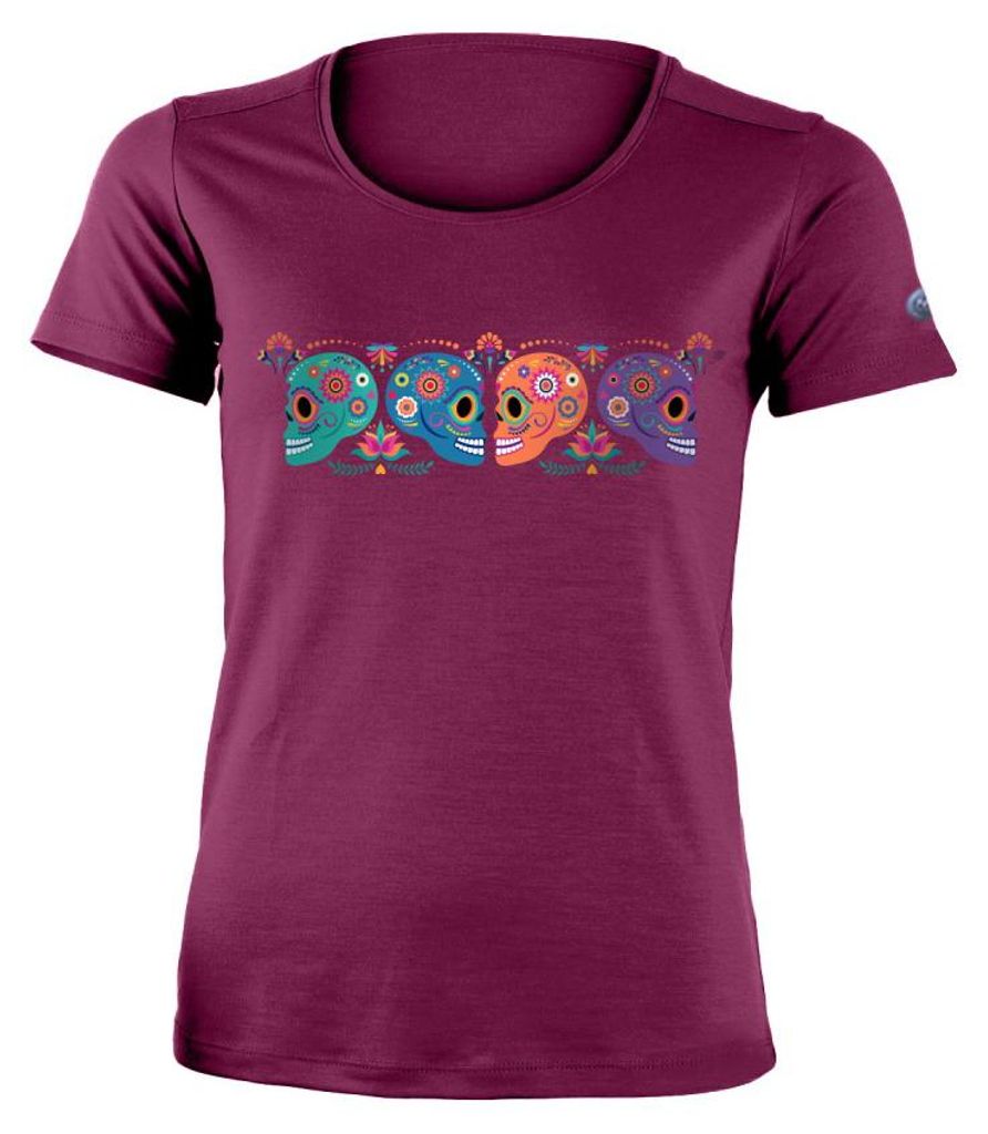 Lasting Damen-Merino-Shirt mit Aufdruck LINSY rosa
