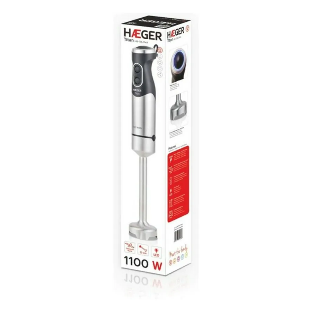 Mixeur plongeant Haeger HB-11B.014A Noir 1100W performant et robuste