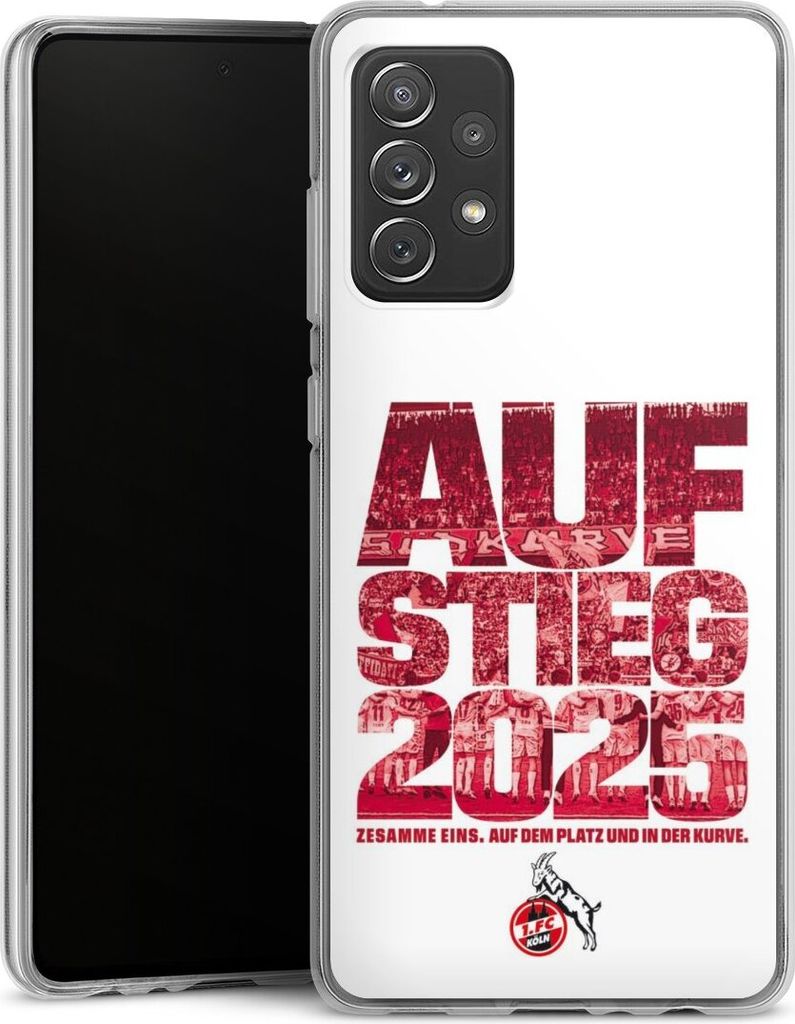 DeinDesign Handyhülle für Samsung Galaxy A72 Silikon Hülle Case Smartphone Schutzhülle 1. FC Köln Aufstieg Offizielles Lizenzprodukt