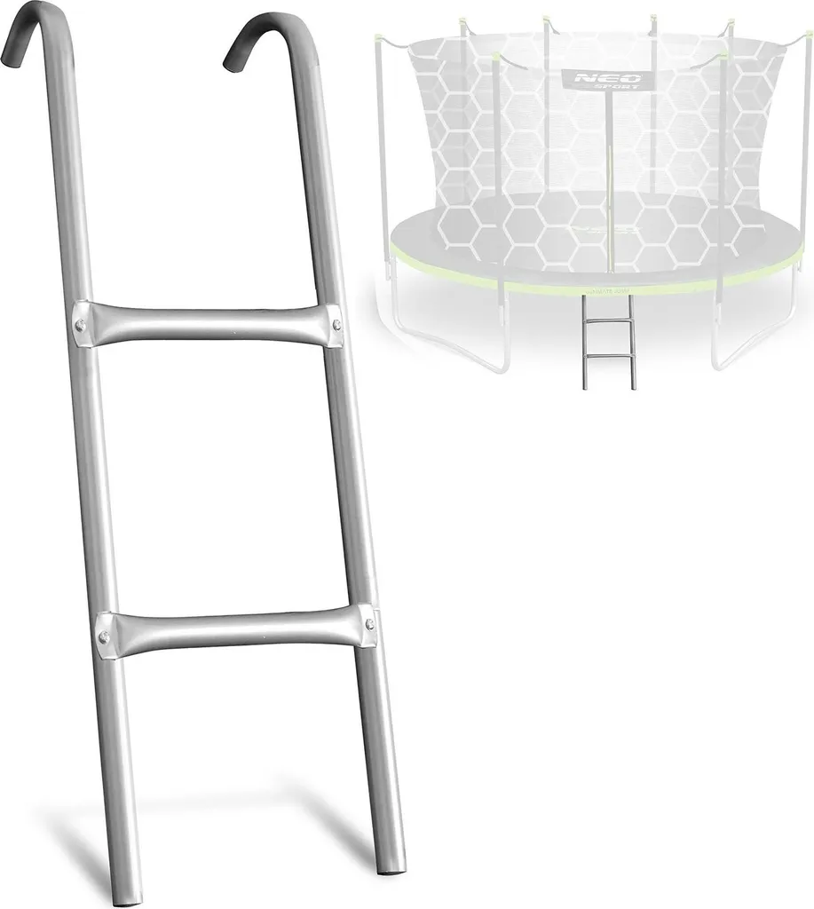 Marchepied de trampoline universel avec 2 larges marches en acier uni