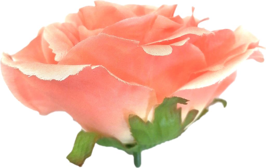 Künstliche Rose Blüte Lachs Deko