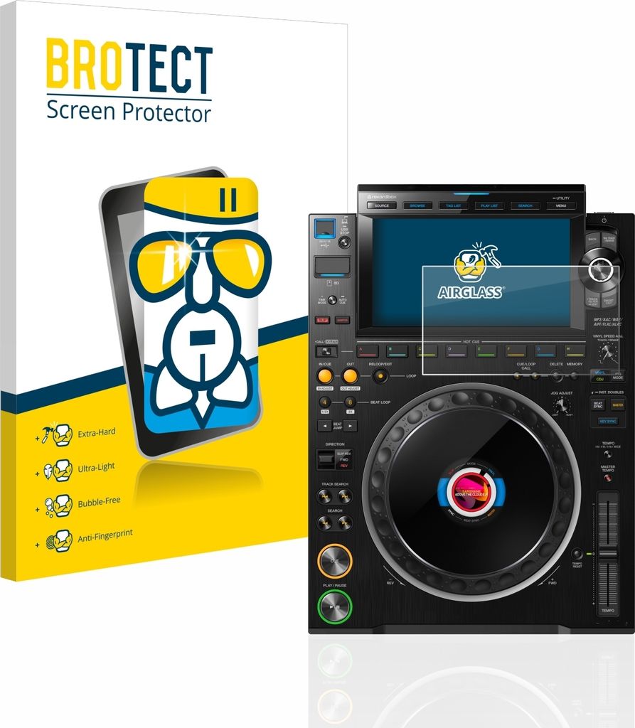 BROTECT Schutzglas für Pioneer CDJ 3000 Schutzfolie Panzer Folie Glas Display Schutz klar