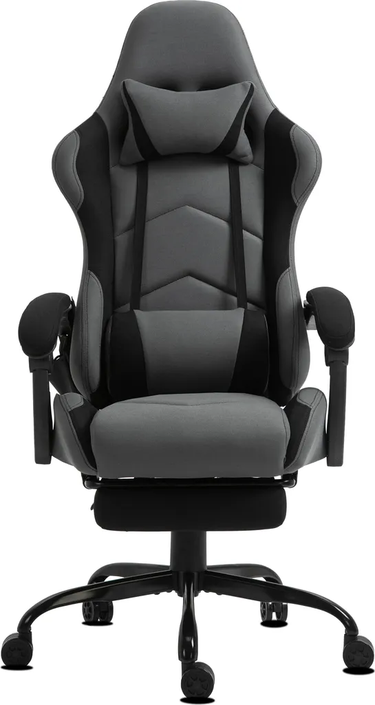 Siège Gaming Massage Delman 0036 Gris idéal pour Télétravail et Jeu