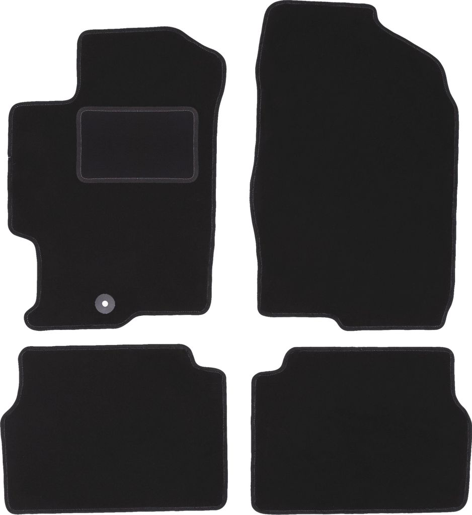Schwarze Veloursmatten für: Mazda 6 I GG/GY Kombi, Limousine, Liftback (2002-2007)