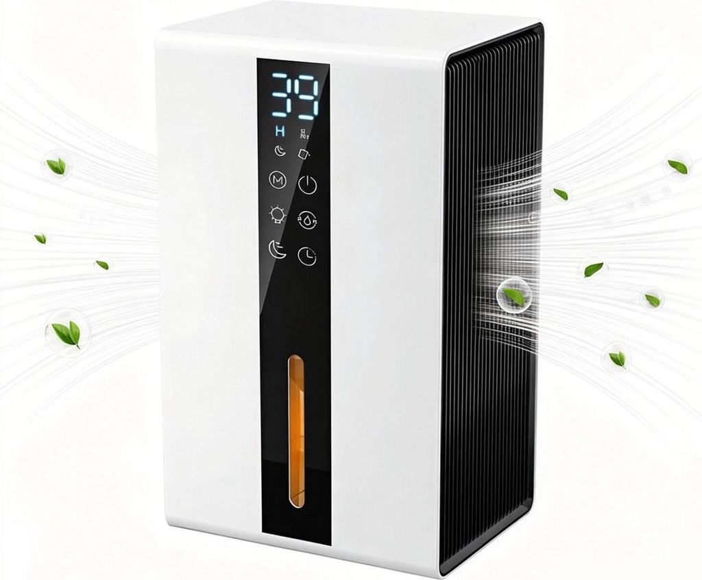 Luftentfeuchter für Zuhause – 1600ml Tischgerät raumentfeuchterr mit LED & Timer, Automatisch Abschalten