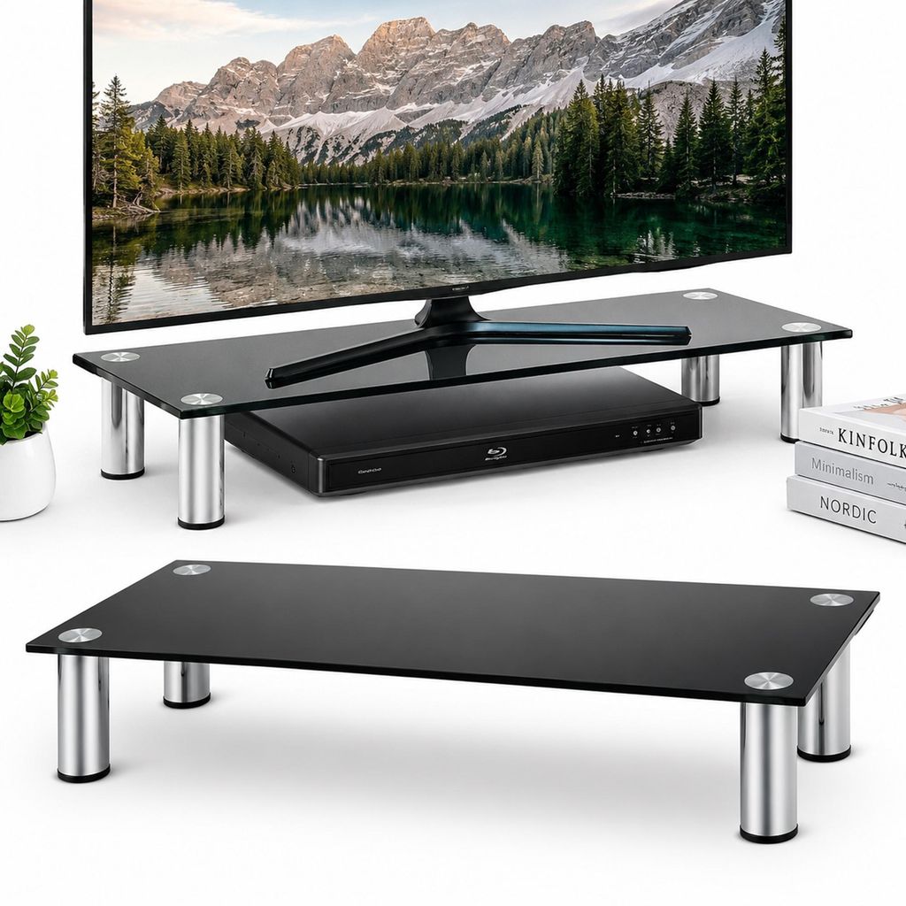 Mucola TV-Aufsatz Glas Fernseherhöhung Glasaufsatz TV-Rack  Produktbild 