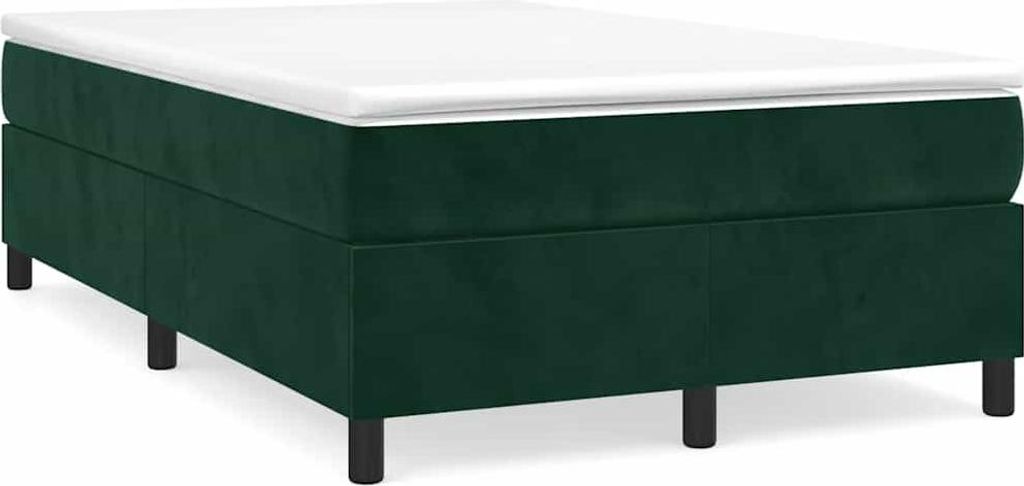 vidaXL Boxspringbettgestell Dunkelgrün 120x200 cm Samt