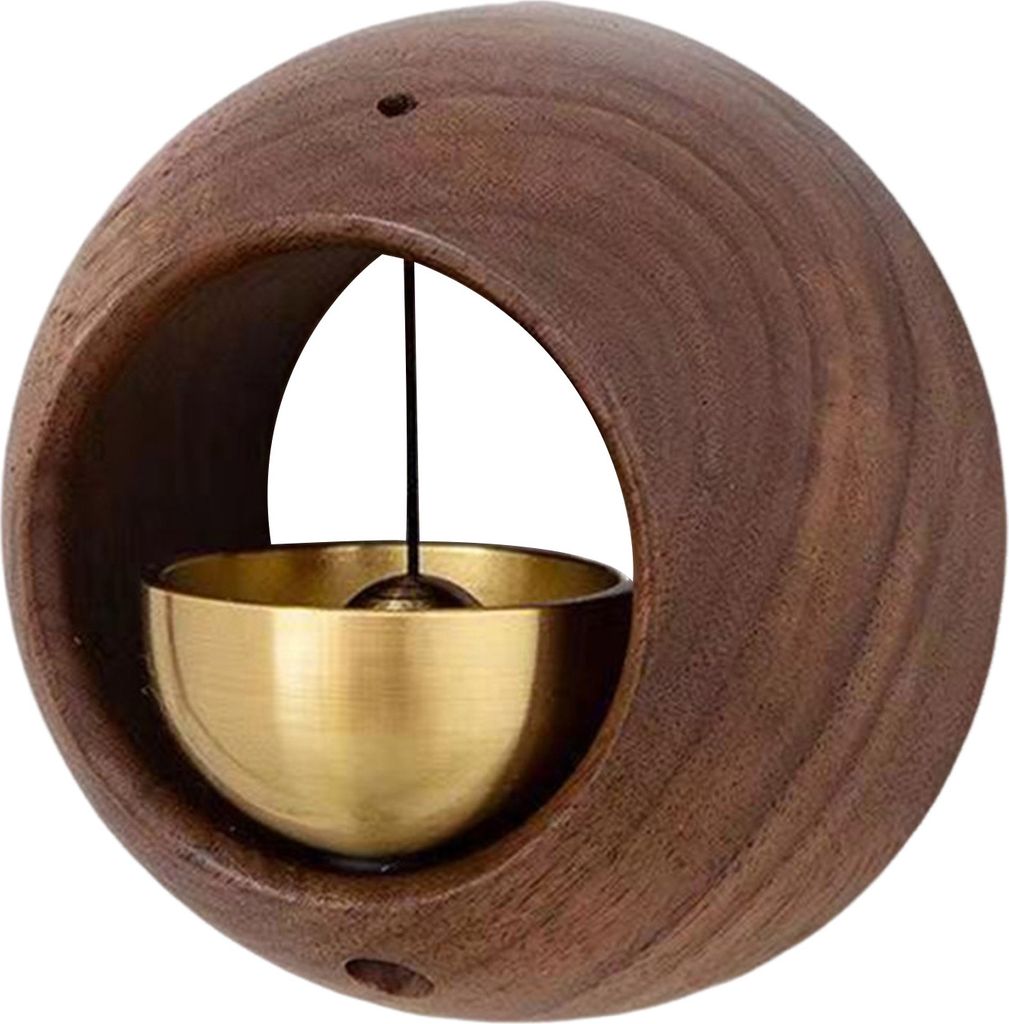 Holz Messing Ladenbesitzer Glocke Lauter Ton Haustür Hängende Glocke Windspiel Magnetische Türöffnung Türklingel Home Office Shop Eingang Deko...