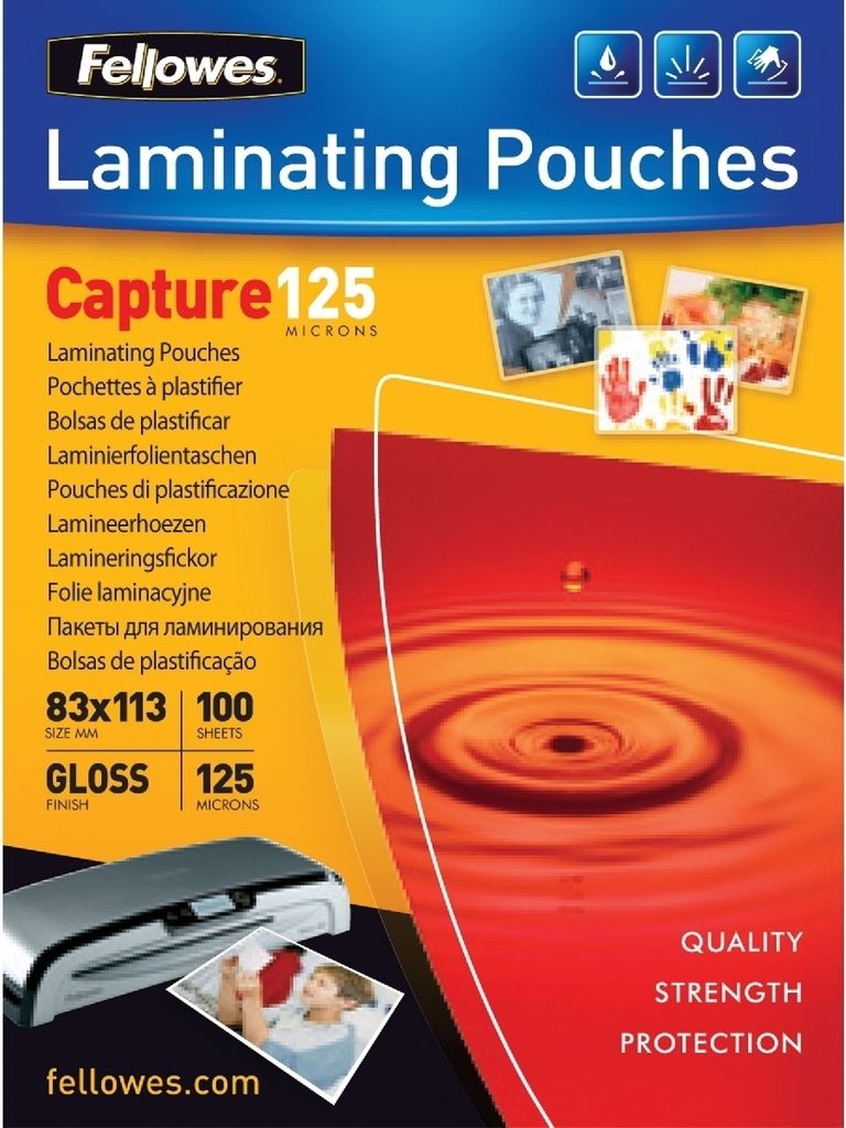 Laminierfolien Capture 83X113mm 125mic VE=10x100 Stück glänzend