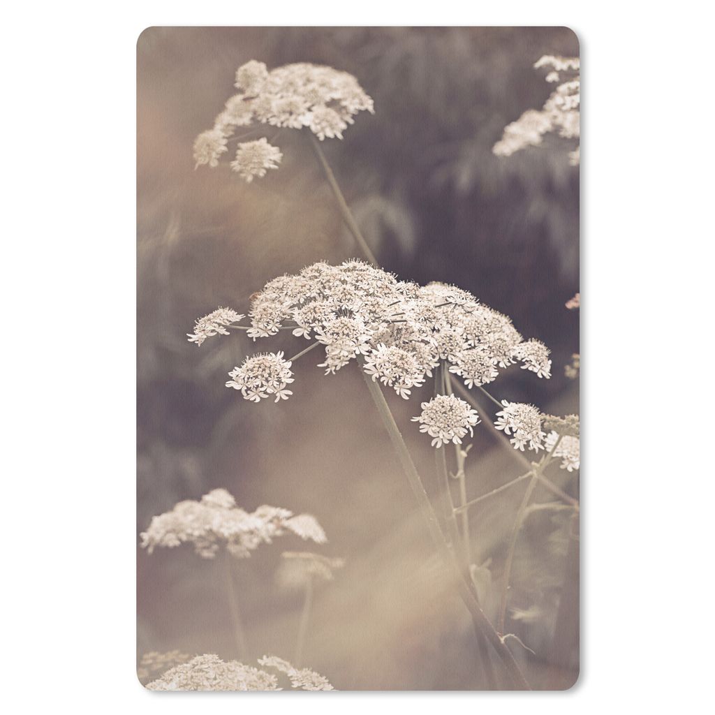 MuchoWow Mauspad Mousepad Pflanze - Weiß - Natur - Blumen 40x60 cm - Mousepads - Maus Mat - Pad - Mausunterlage - Schreibtisch Accesoire