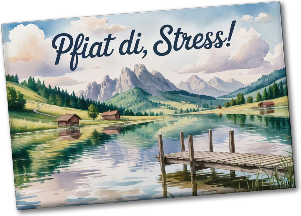 Bergsee Landschaft Pfiat di Stress Souvenir Souvenir Magnet