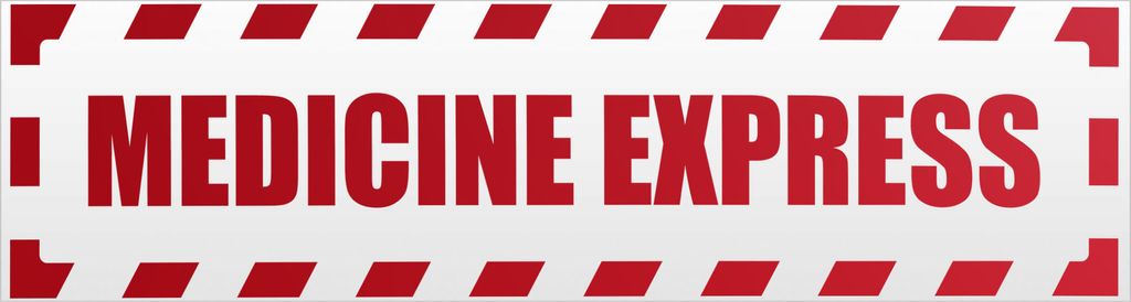 Kiwistar Medicine Express gestreift Magnetschild Schild magnetisch - 30cm Rot - reflektierend - Magnetfolie für Auto PKW Kfz