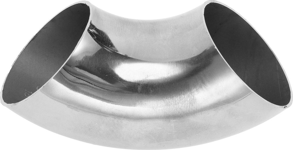 90 Grad Bogenbogen Ellenbogen Auto Modifizierte Auspuffrohrrohrleitung 2" Zoll OD Dicke 1,2 mm/18GA 51x125x1,2mm 304 Edelstahl Silberton