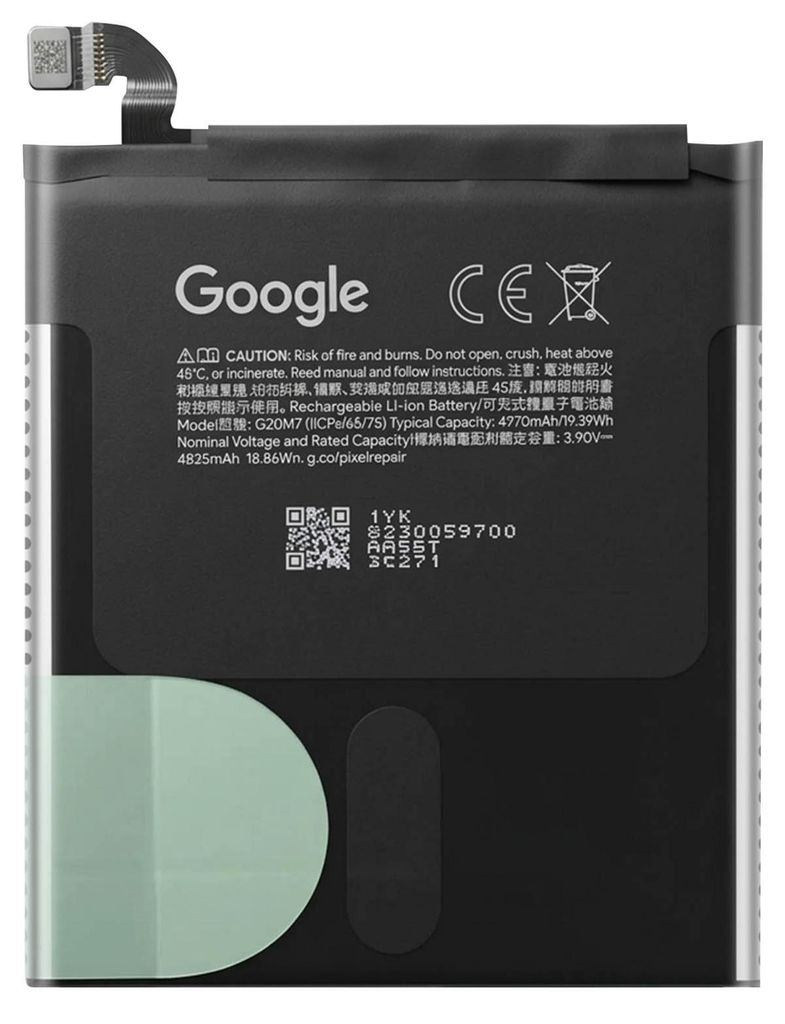 Google, Originalakku Li-Ion 4970mAh Ref. G20M7 für Google Pixel 10, Schwarz