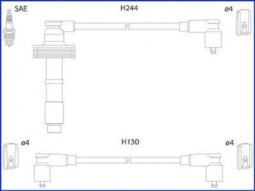 HITACHI 134549 Zündkabelsatz Zündleitungssatz