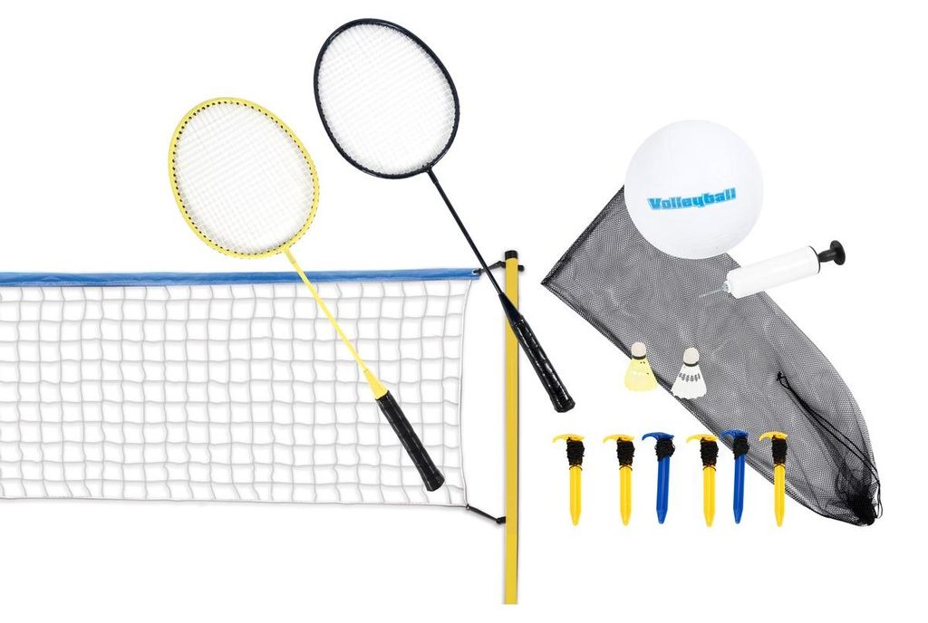 Scatch Volleyball und Badminton-Set mit Netz, Schlägern, Produktbild 
