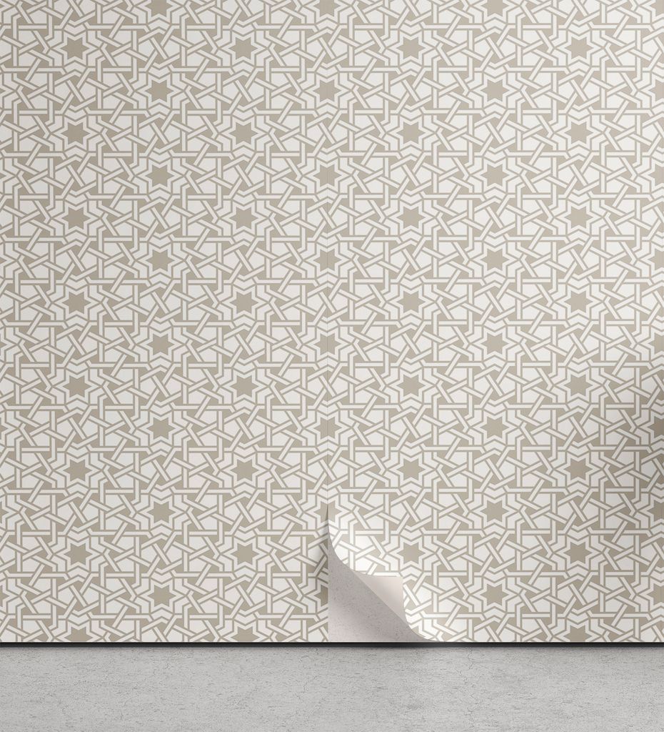 ABAKUHAUS marokkanisch abziehbare & klebbare Tapete für Zuhause, Klassische Linienmuster, selbstklebendes Wohnzimmer Küchenakzent, 33 cm x 90 cm,...